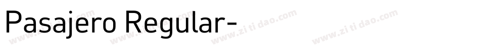 Pasajero Regular字体转换